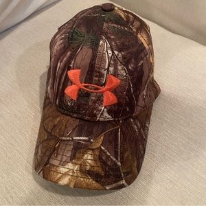 Under Armour Camo Hat with Pink Logo